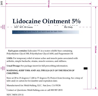 Medi-sulting-lidocaine Ointment Label Rx Ndc (Medi Sulting Lidocaine Ointment Label Rx Ndc)